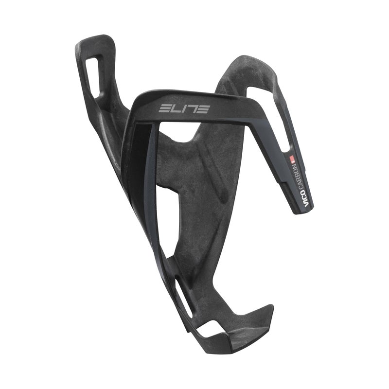 Elite Vico Carbon Cage (Matte Black  Black Graphic) - Ultra-Lightweight Italian Carbon Fiber Bottle Cage - Image 1